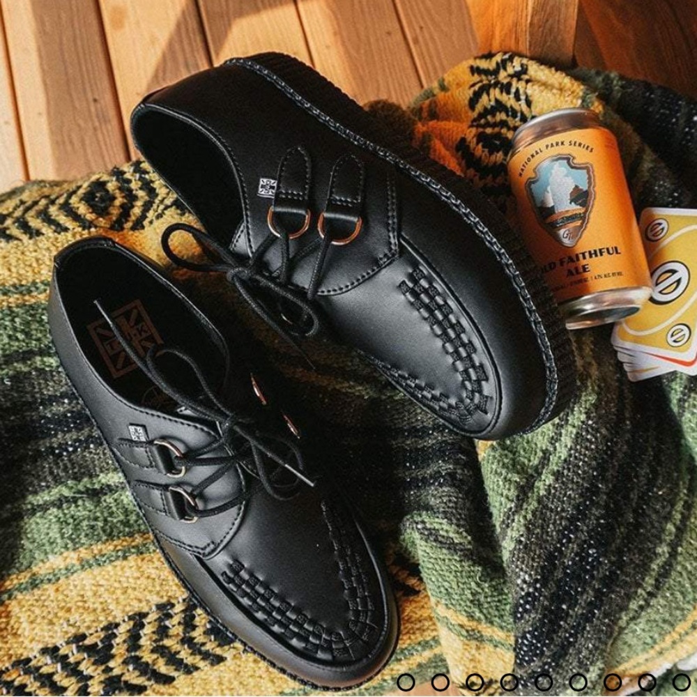 Black TUKskin Viva Low Creeper Vegan M:6 W:8
